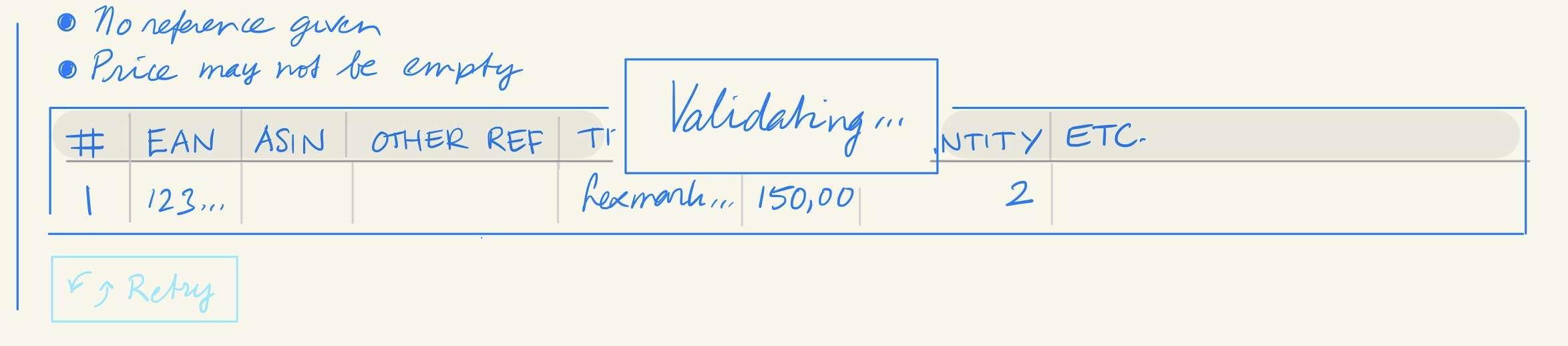 Announce a batch of returns - validating the fixes of the errors